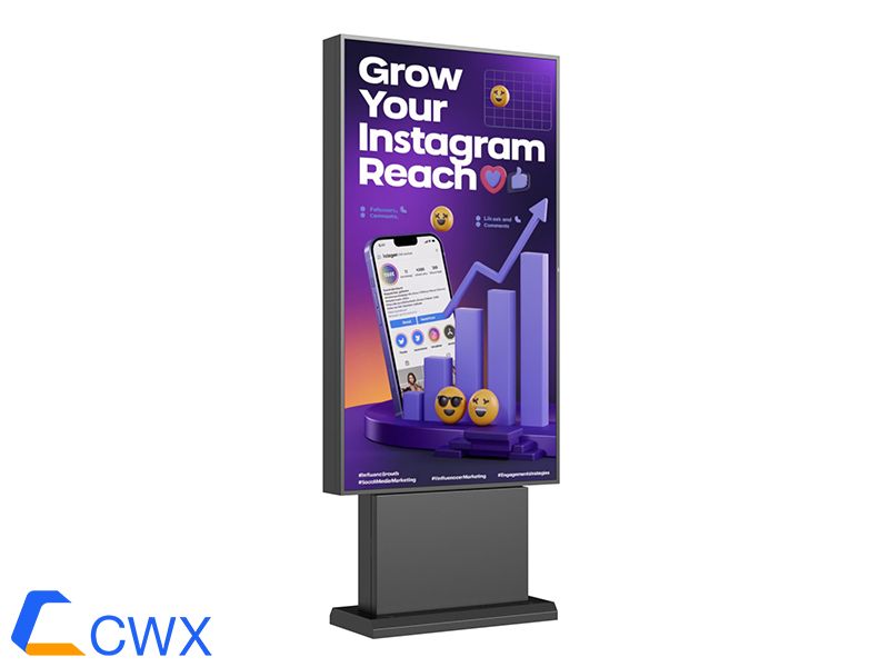 Máquina de publicidade para display externo de 75′
